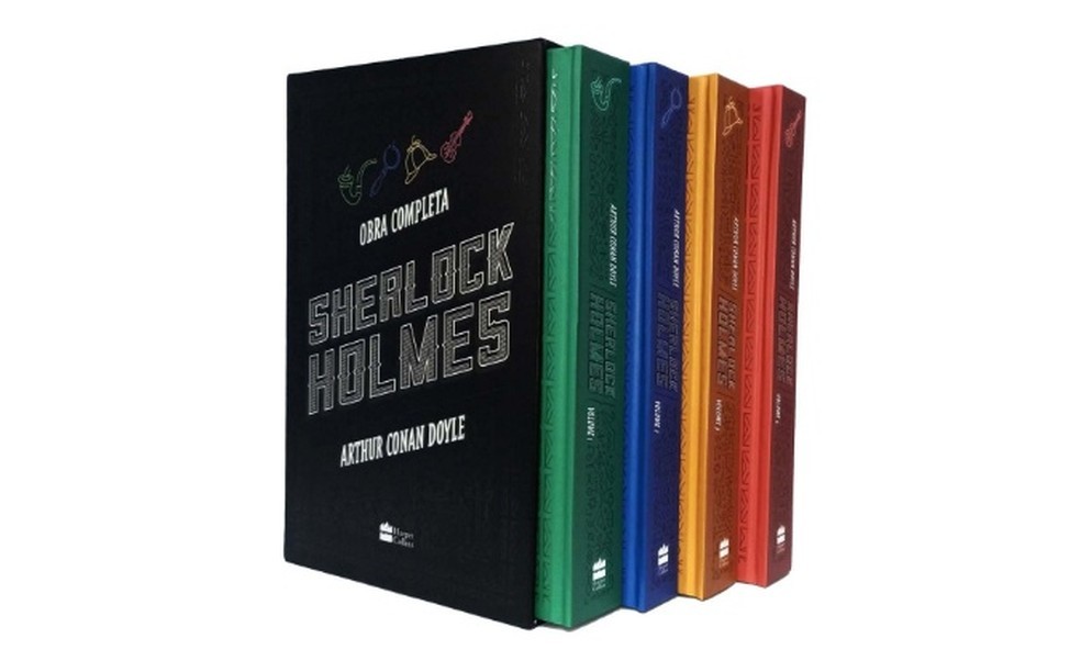 O box especial de Sherlock Holmes reúne quatro romances e 56 contos do detetive mais famoso do mundo (Foto: Reprodução/Amazon)
