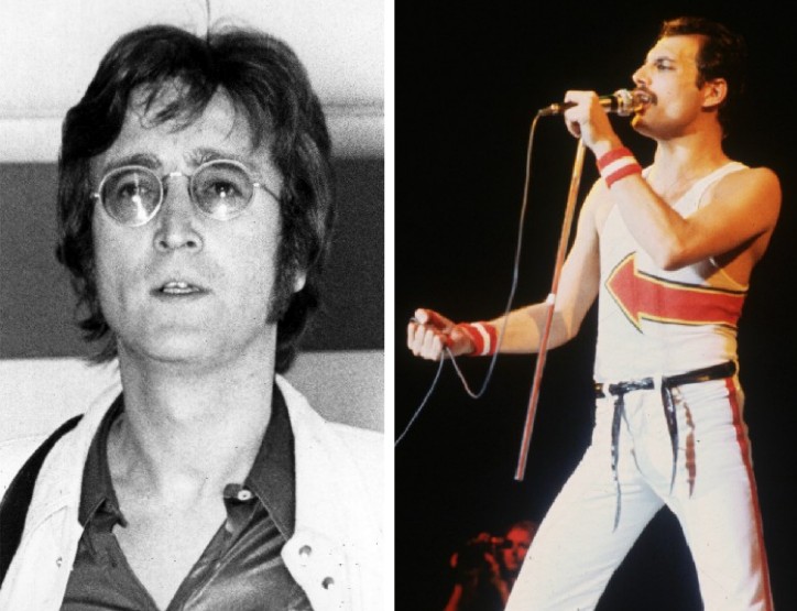 John Lennon e Freddie Mercury (Foto: Getty Images)
