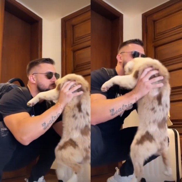 Ex-BBB Arthur adota cão, brinca com nome e Alfonso Herrera interage (Foto: Reprodução/Instagram)