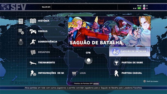 Modos online de Street Fighter 5 (Foto: Reprodução/Felipe Vinha)