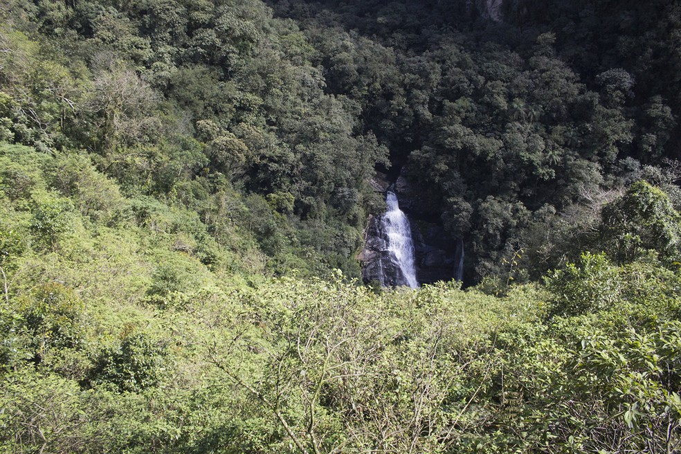 Cachoeira Véu da Noiva.   — Foto: Marcio Kubo