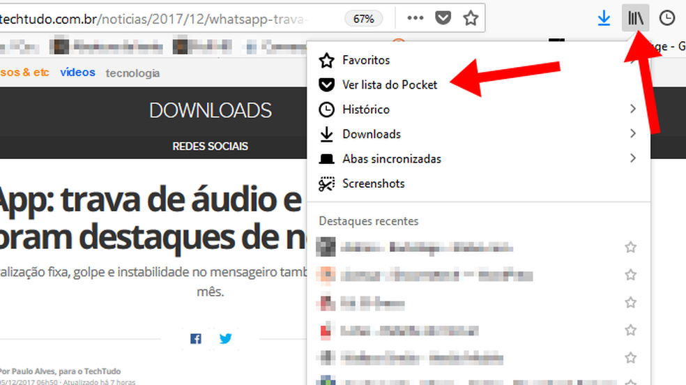 Firefox salva páginas no Pocket para ler depois; veja como usar