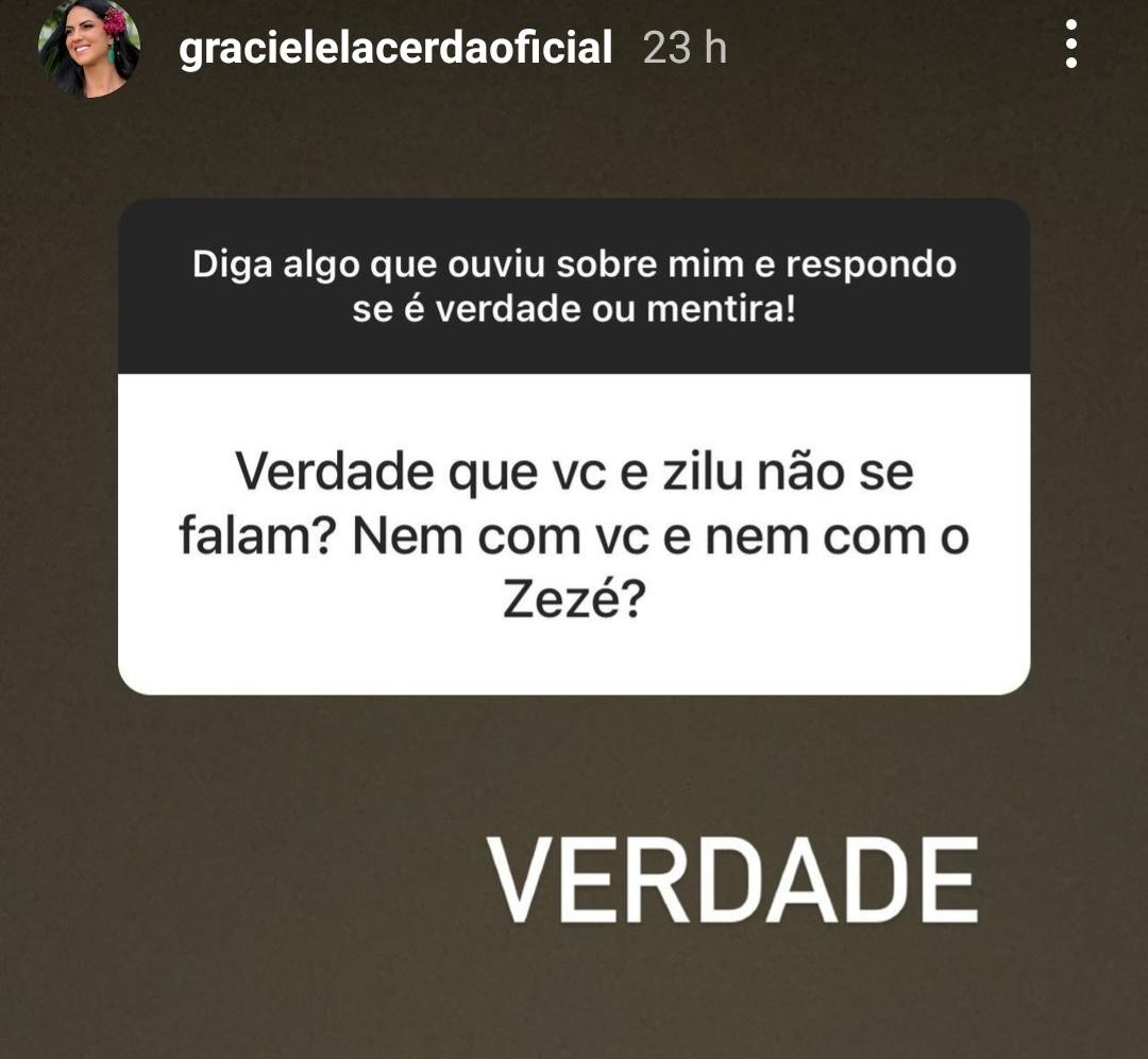 Graciele Lacerda fala de relação com Zilu Godoi, ex de Zezé Di Camargo (Foto: Reprodução/Instagram)