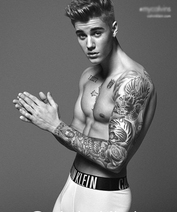 Justin Bieber em campanha da marca Calvin Klein (Foto: Divulgação)