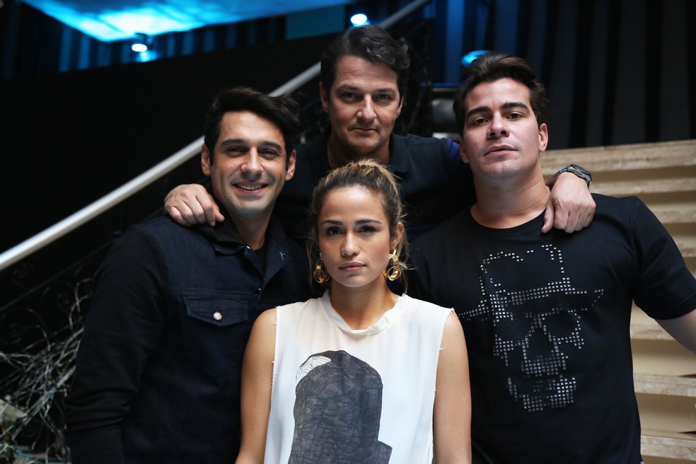 João Baldasserini, Marcelo Serrado, Nanda Costa e Thiago Martins (Foto: Bella Pinheiro/Gshow)