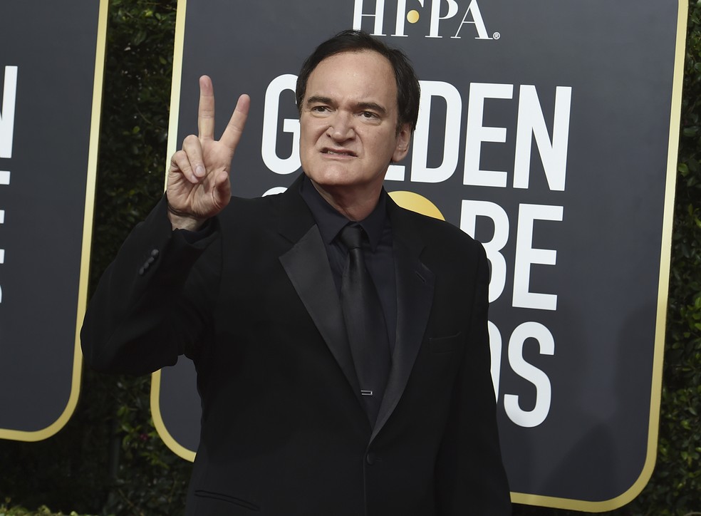 Quentin Tarantino posa no tapete vermelho do Globo de Ouro 2020  — Foto: Jordan Strauss/AP