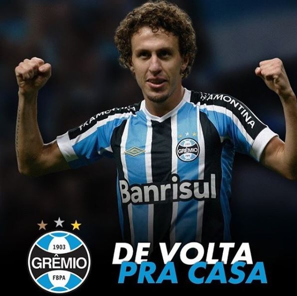 Rafael Galhardo comemora acerto com o Grêmio — Foto: Reprodução / Instagram