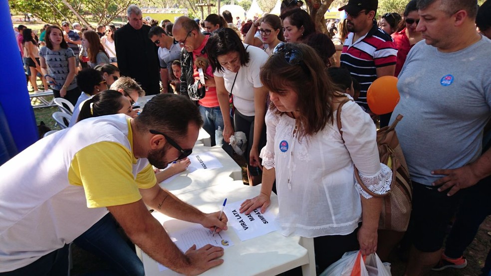 Inscrições para as atividades do Estimacão em Bauru (Foto: Tiago de Moraes/G1)