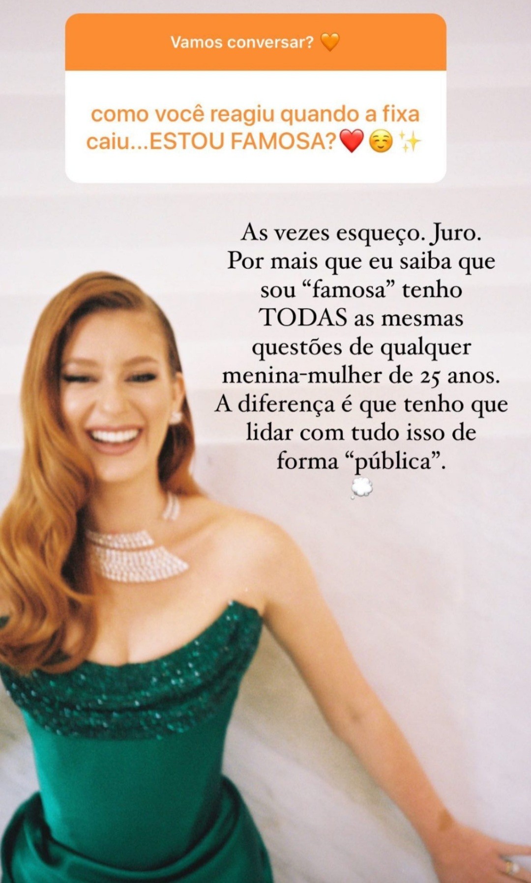Marina Ruy Barbosa fala sobre fama  (Foto: Reprodução / Instagram )