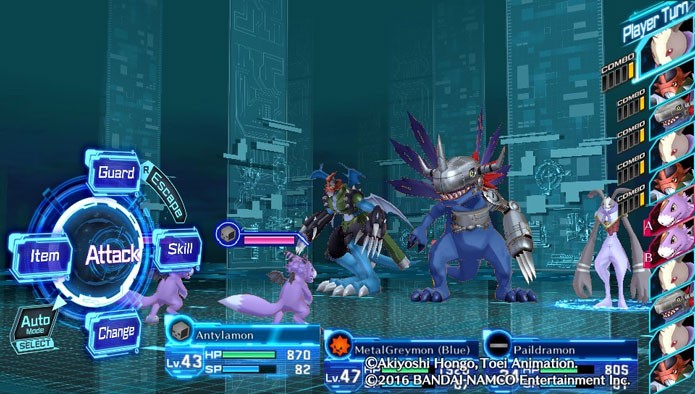 No combate, você pode usar até três Digimons por vez (Foto: Reprodução/Tais Carvalho)