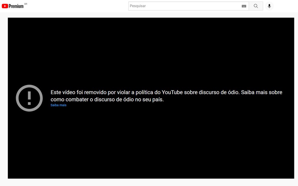 Vídeo do MC Reaça, apoiador de Bolsonaro, foi banido do YouTube por violar a política sobre discurso de ódio — Foto: Reprodução