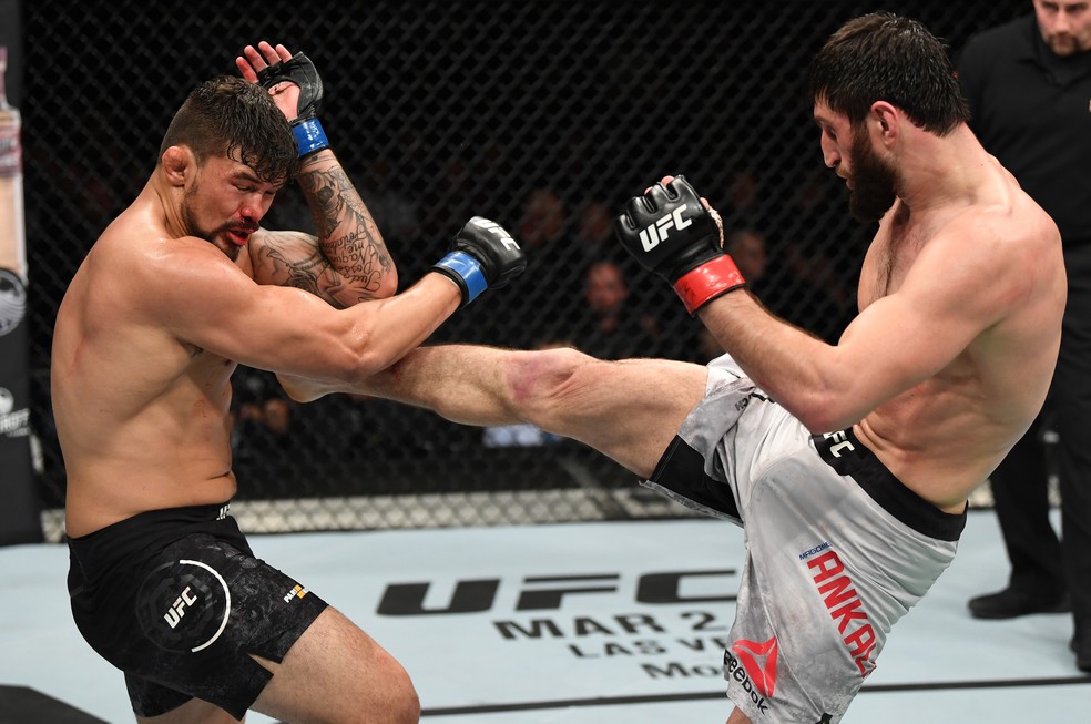 Magomed Ankalaev venceu Klidson Abreu por decisÃ£o unÃ¢nime no UFC Praga â?? Foto: Getty Images