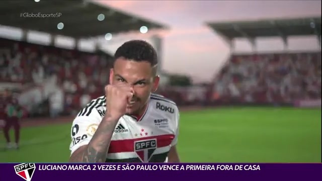 Luciano marca 2 vezes e São Paulo vence a primeira fora de casa