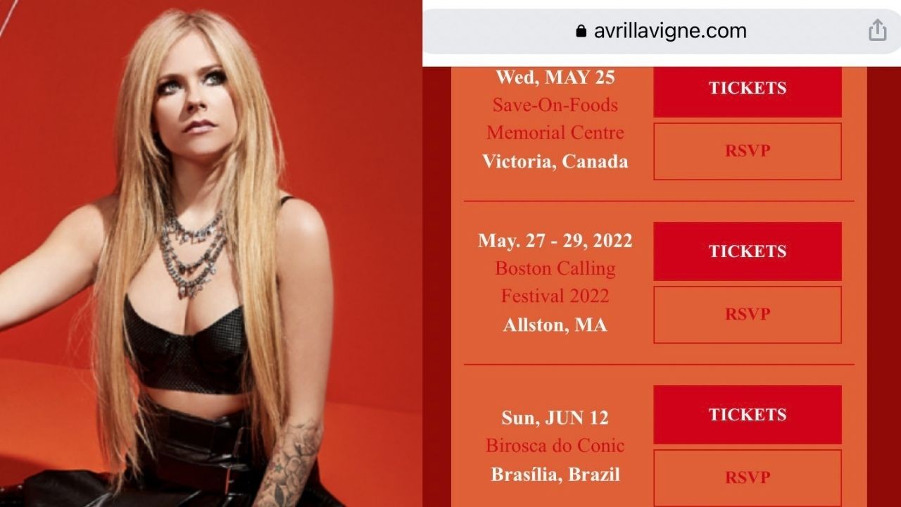 Erro no site de Avril Lavigne  (Foto: Reprodução)