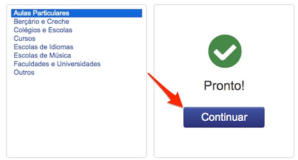 Ação para continuar a configurar um anúncio de serviço no Mercado Livre — Foto: Reprodução/Marvin Costa