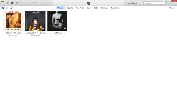 iTunes em português (Foto: Reprodução/Gabriel Ribeiro)