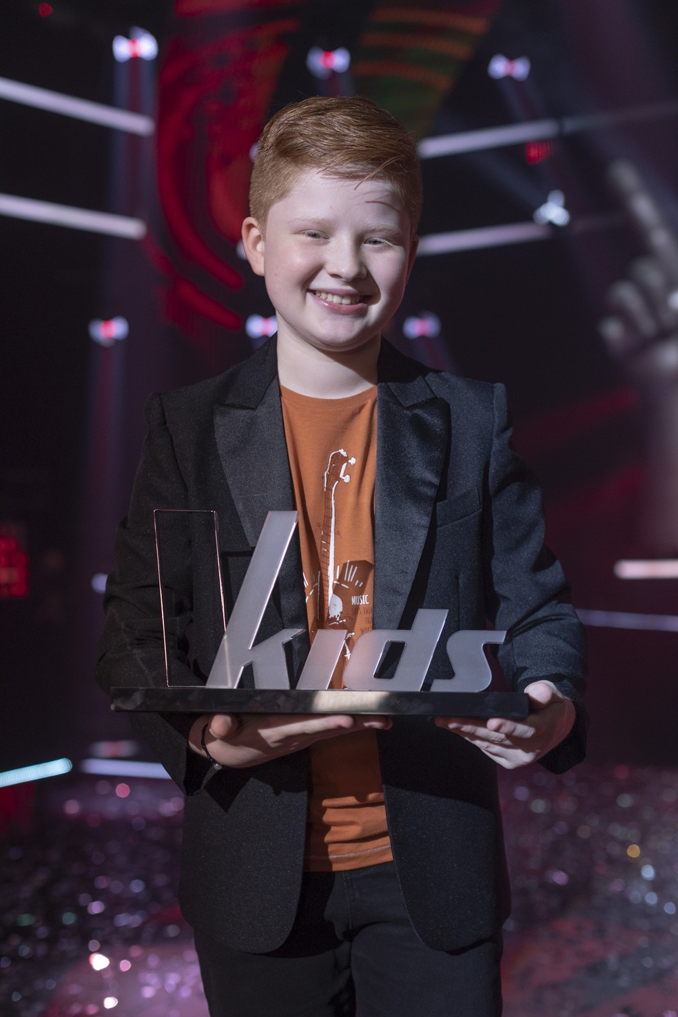 Gustavo Bardim é o campeão da sexta temporada do 'The Voice Kids' — Foto: Victor Pollak/Gshow