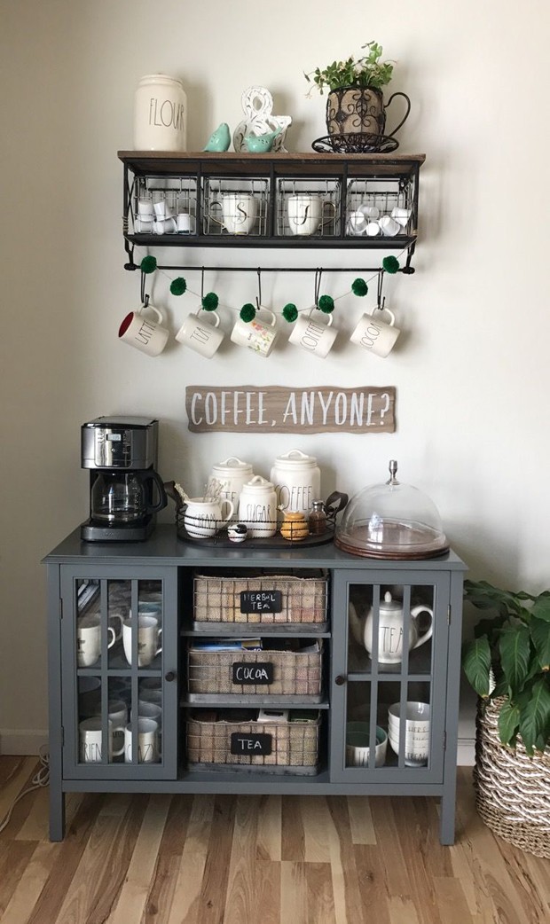 Canto do café: 12 ideias de decoração para você montar o seu (Foto: Reprodução / Pinterest)