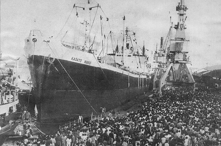 Navio com os Imigrantes Japoneses (Foto: Divulgação)