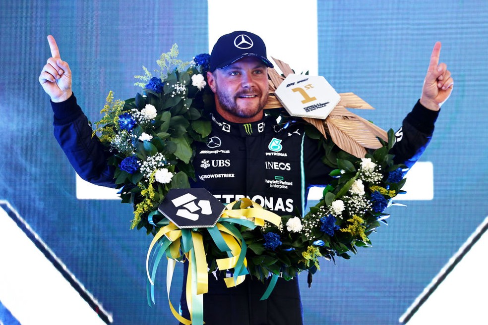 Valtteri Bottas venceu corrida classificatória do GP de São Paulo da F1 — Foto:  Mark Thompson/Getty Images