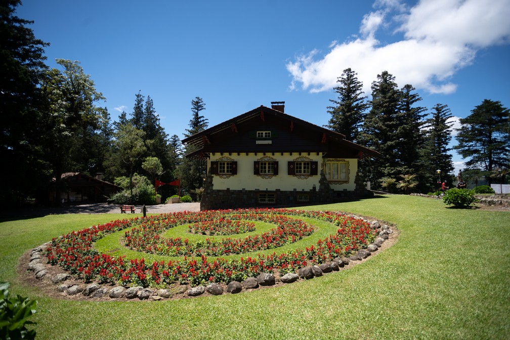 Casa do Papai Noel, em Gramado, é do estilo bávaro — Foto: Marcelo Brandt/G1