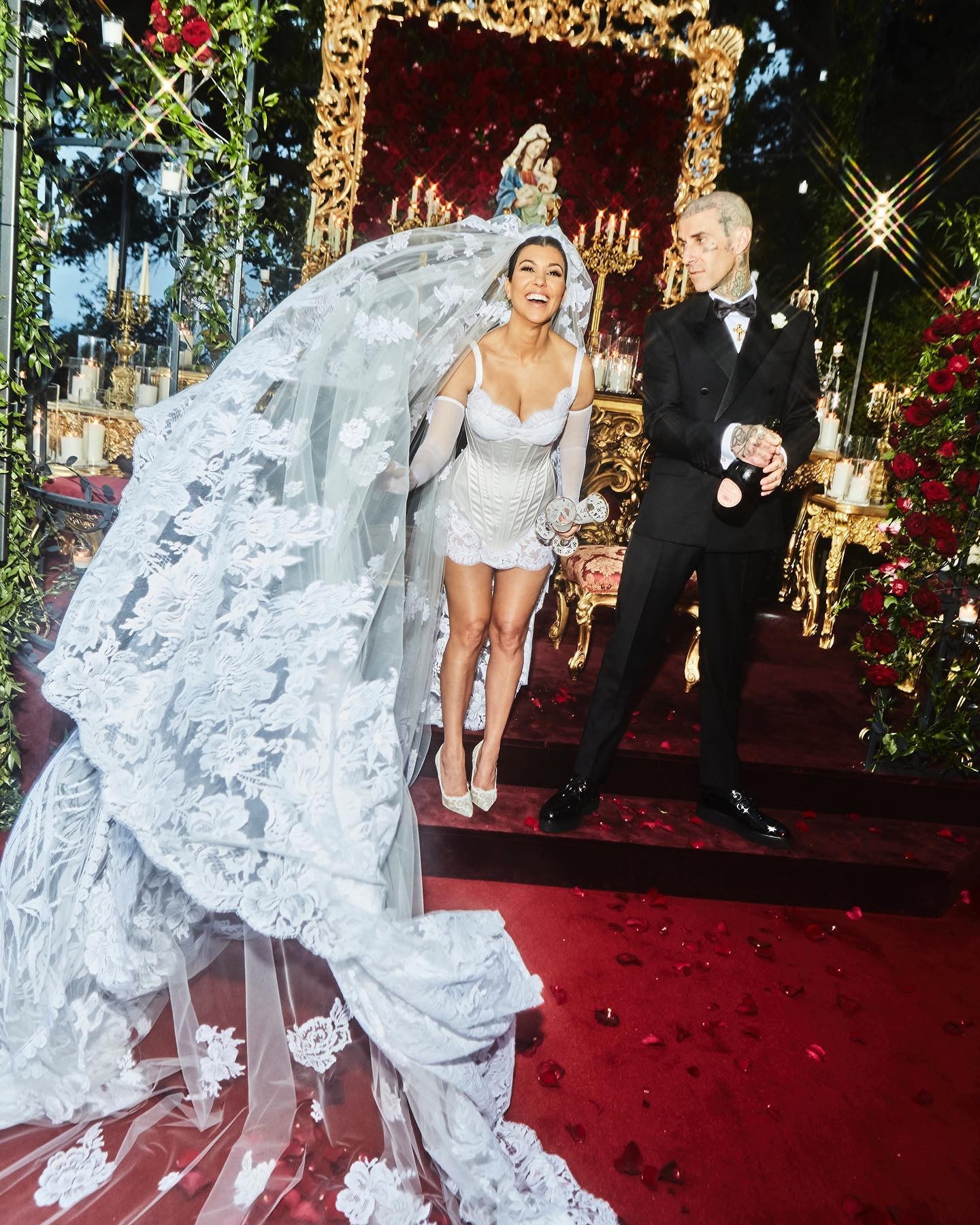 Casamento Kourtney Kardashian e Travis Barker (Foto: Reprodução/ @ellenvonunwerth)