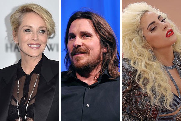 Sharon Stone, Christian Bale e Lady Gaga são conhecidos por já terem tratado mal os seus funcionários (Foto: Getty Images)