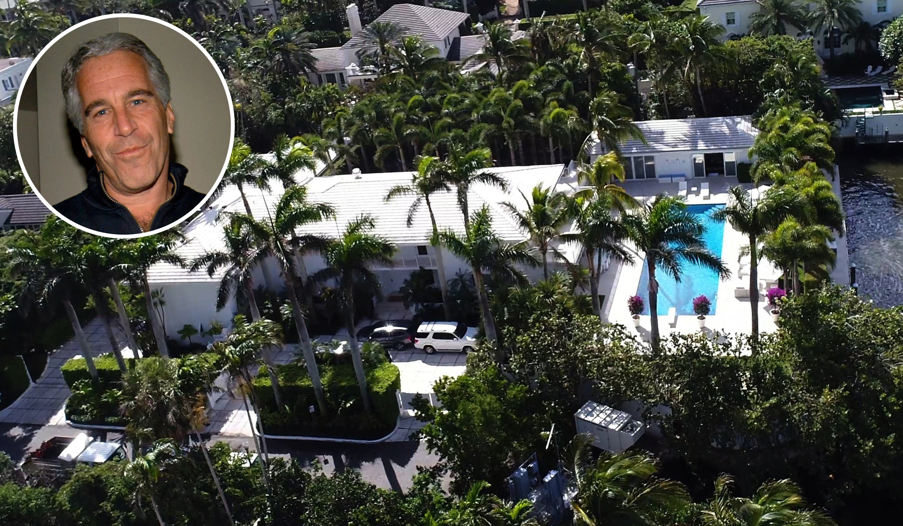 Vista aérea da casa de Jeffrey Epstein em Palm Beach, Flórida (Foto: Getty Images)