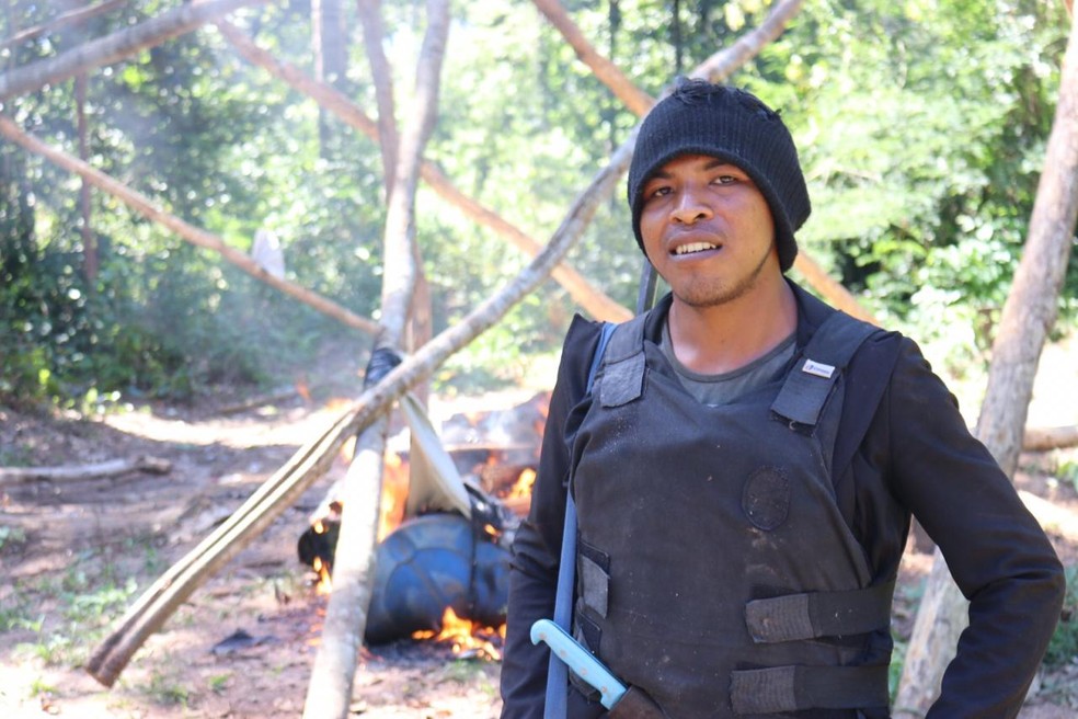 Paulo Paulino “Lobo Mau” Guajajara morreu após emboscada nos arredores da Terra Indígena Arariboia, no MA — Foto: Sarah Shenker/Survival International