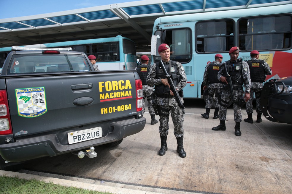 Força Nacional atuou na Segurança no Ceará durante a onda de ataques. — Foto: José Leomar/SVM