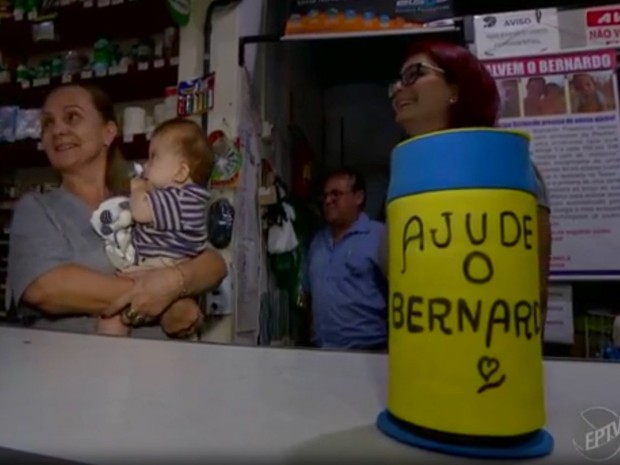 Moradores de Águas de São Pedro se unem para ajudar bebê com síndrome rara (Foto: Reprodução/EPTV)