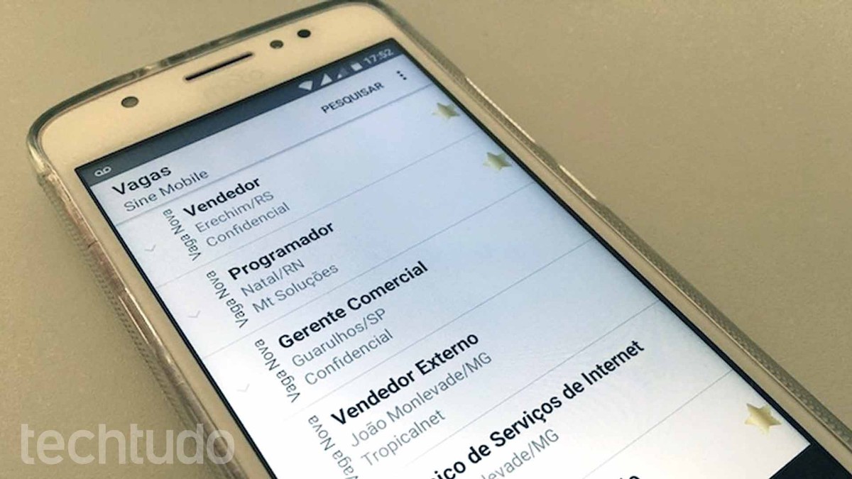 Como usar o app Sine para buscar vagas de emprego com o celular | Internet  | TechTudo