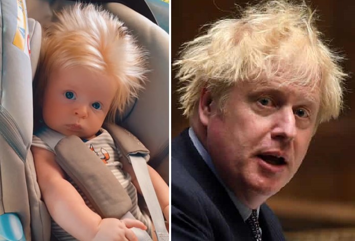 Os cabelos de David lembram os de Boris Jonhson (Foto: Reprodução/Daily Mail/The Guardian)