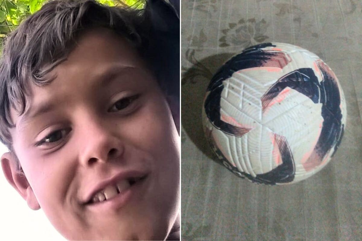 Padrasto de menino que morreu após buscar bola e cair de telhado dá aulas de futebol para 200 crianças: 'outra família'; VÍDEO  