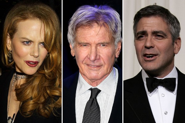 Nicole Kidman, Harrison Ford e George Clooney (Foto: Getty)