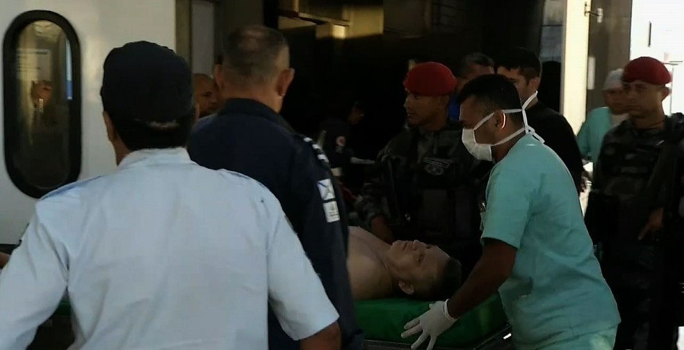 Alemão foi levado para o IJF após ser atingido durante tentativa de fuga no Ceará (Foto: Reprodução/TVM)