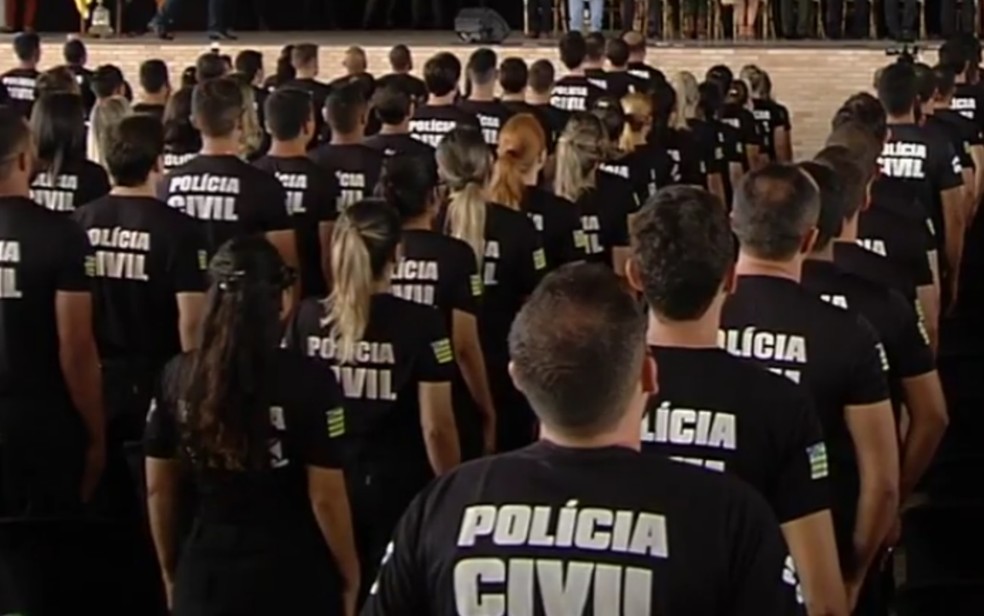 Concurso deve contratar 100 novos delegados de Polícia Civil, em Goiás — Foto: TV Anhanguera/Reprodução