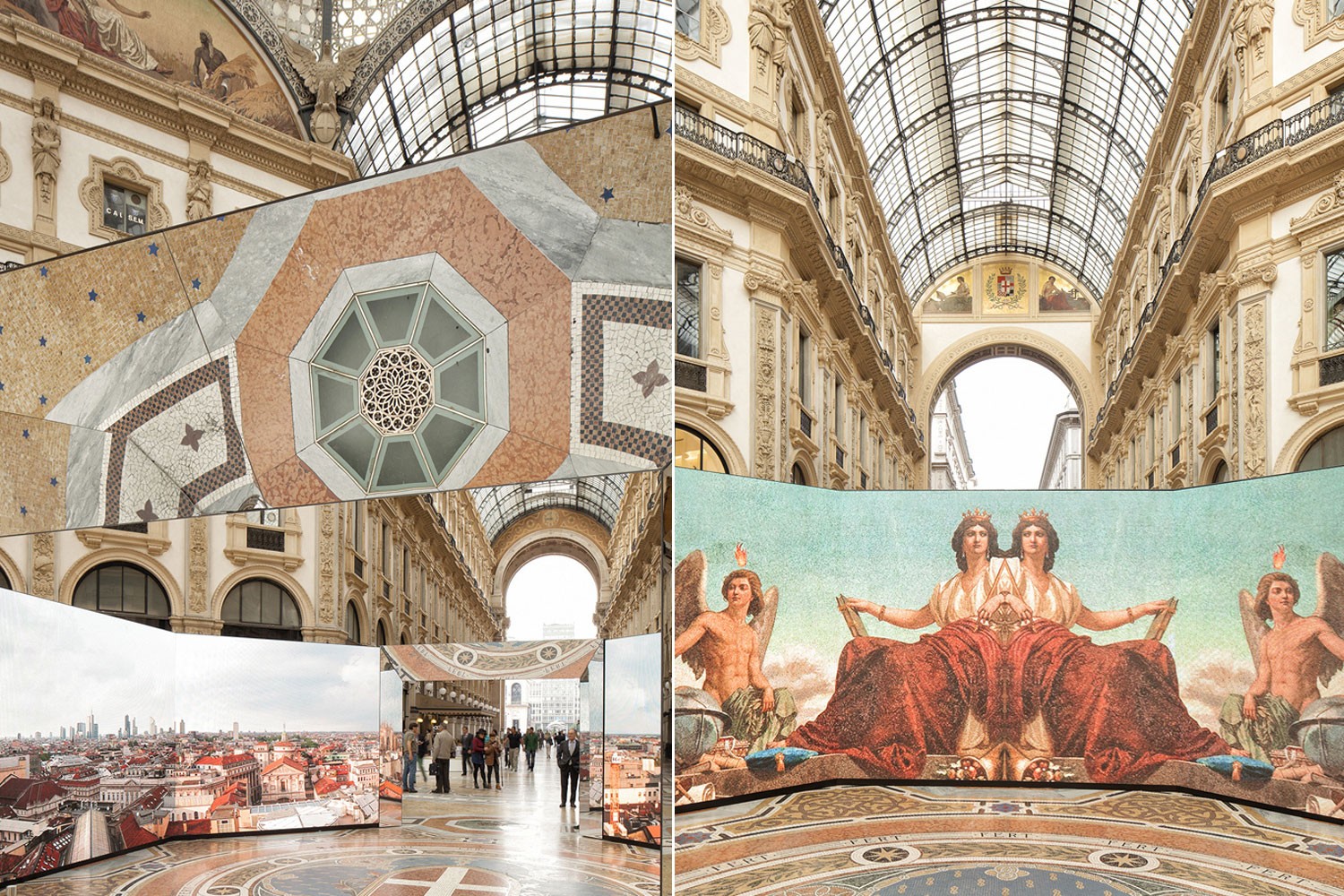 Por dentro são projetadas imagens como obras de arte e da cidade italiana (Foto: Divulgação)
