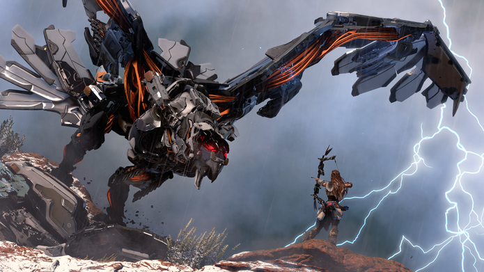 Horizon: Zero Dawn coloca o jogador contra monstros gigantes (Foto: Divulgação/Sony)