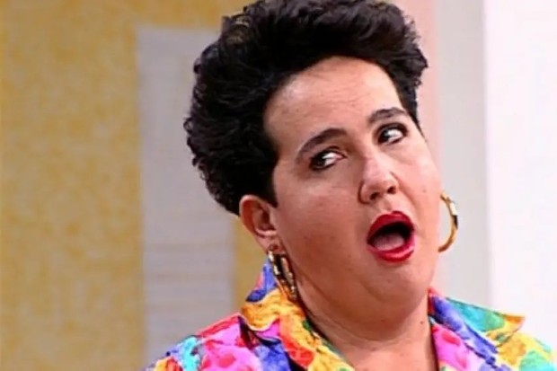 Cláudia Jimenez como Edileuza em Sai de Baixo (Globo, 1996) (Foto: TV Globo)