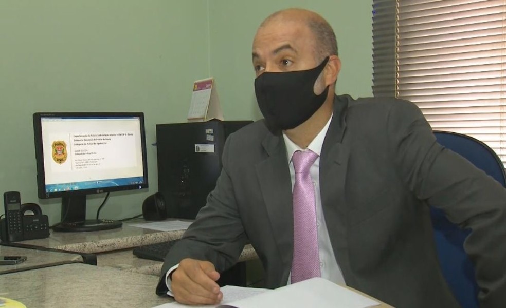 Delegado Jader Biazon é responsável pelo caso em Agudos  — Foto: TV TEM/ Reprodução 