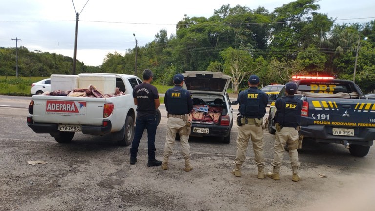 PRF apreende mais de 1 tonelada de picanha sem rótulo, em Castanhal