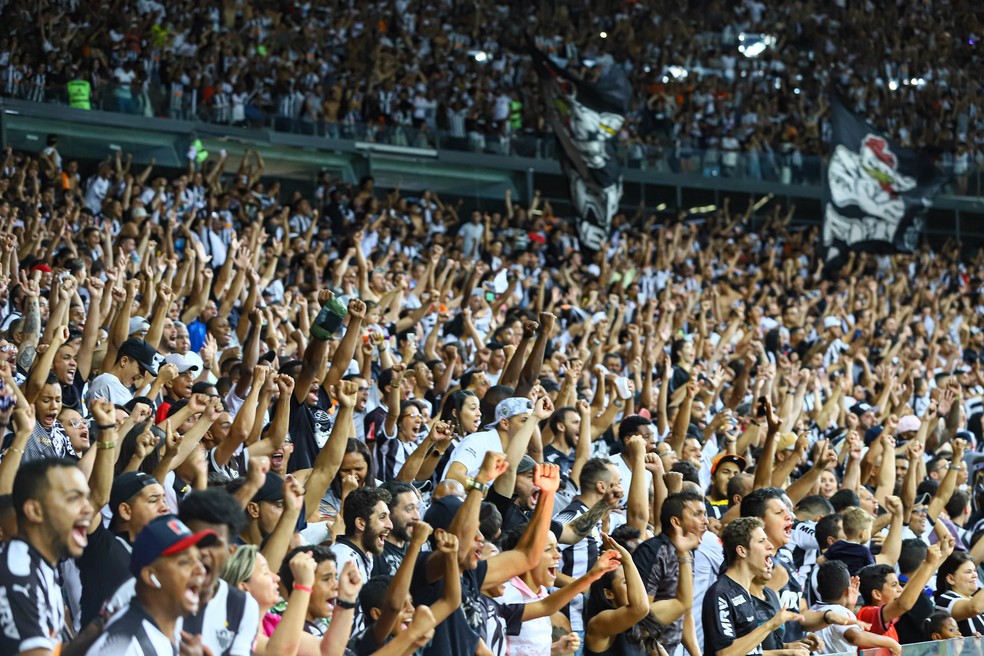 Torcedores do Atlético-MG no Mineirão, na vitória contra o Goiás — Foto: Pedro Souza/Atlético-MG