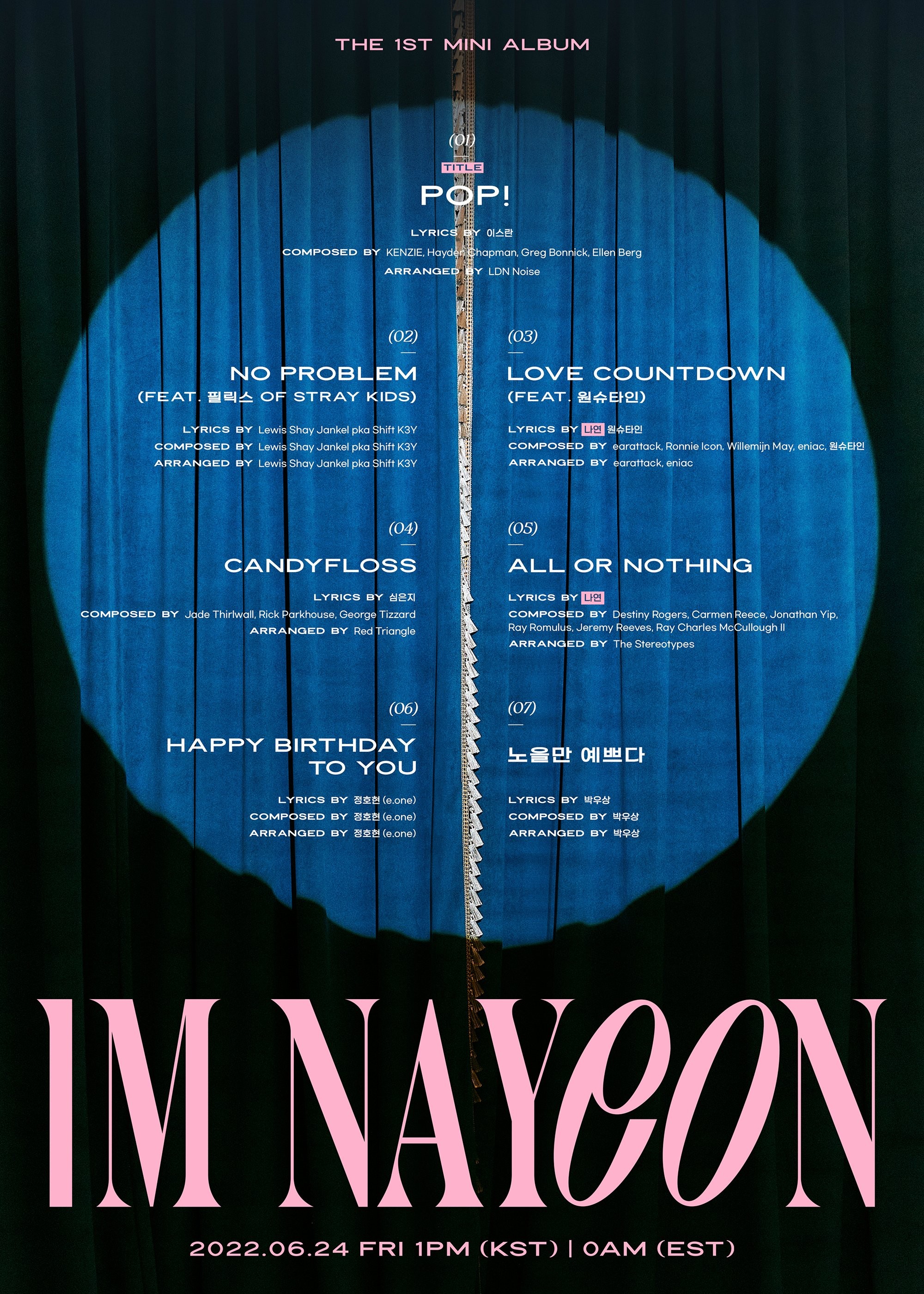 Tracklist do album IM NAYEON (Foto: Reprodução/Twitter)