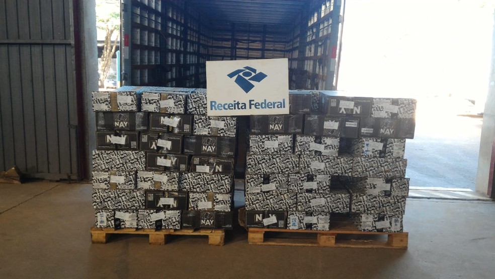 Carga de narguilé de origem estrangeira apreendida pela Receita Federal nesta quarta-feira (27) — Foto: Receita Federal/Divulgação