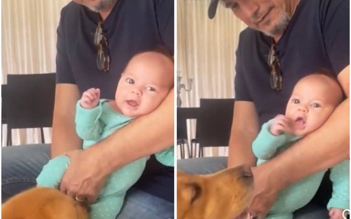 Enzo Celulari Mostra Momento Fofo Da Irmã Caçula Chiara Conhecendo Cachorro Revista Marie 