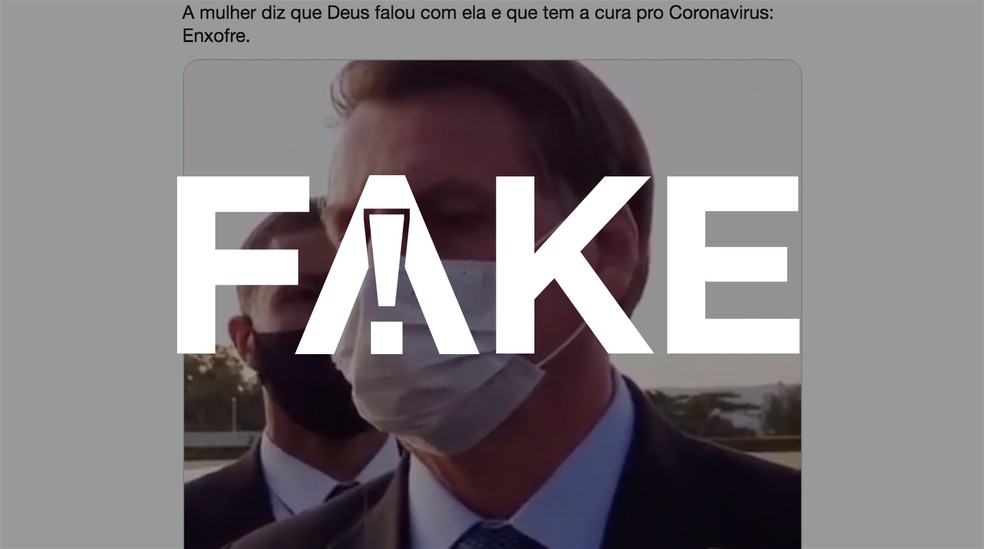 É #FAKE que enxofre destrua o coronavírus — Foto: Reprodução