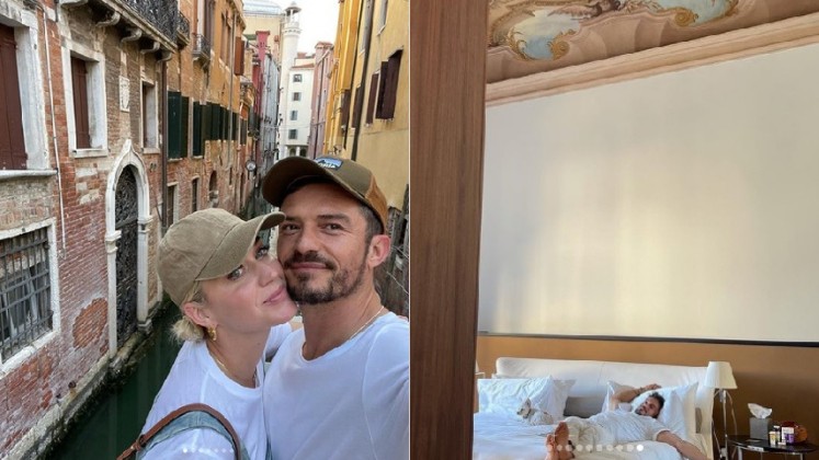 Katy Perry e Orlando Bloom curtem Veneza em hotel com diária de R$ 32 mil (Foto: Reprodução/Instagram @orlandobloom)