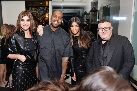 Carine Roitfeld, Kanye West, Kim Kardashian West e Alber Elbaz