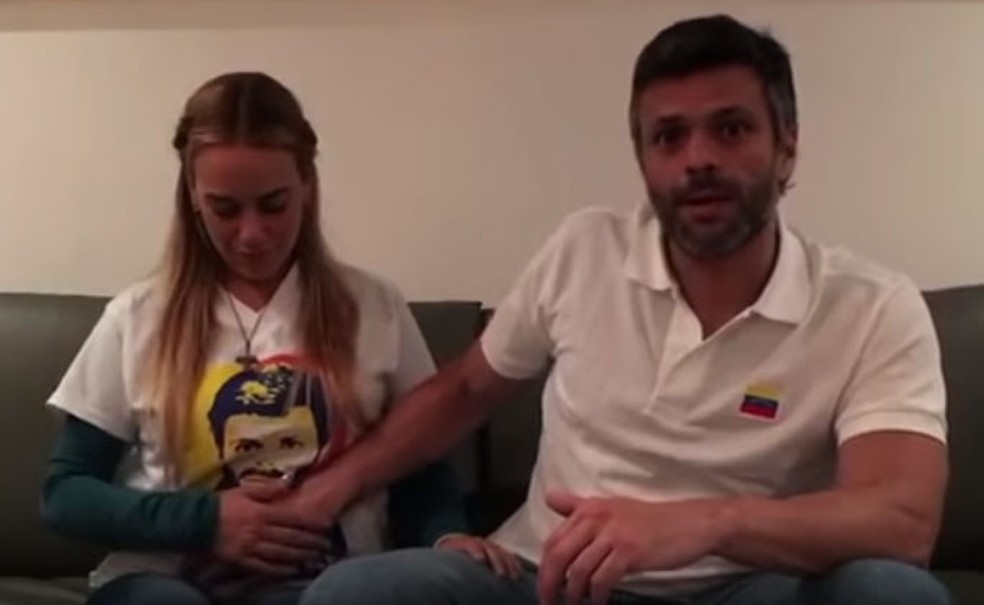 Líder opositor na Venezuela Leopoldo López em vídeo que gravou para ser divulgado caso voltasse a ser preso (Foto: Reprodução/ YouTube/ Leopoldo López)